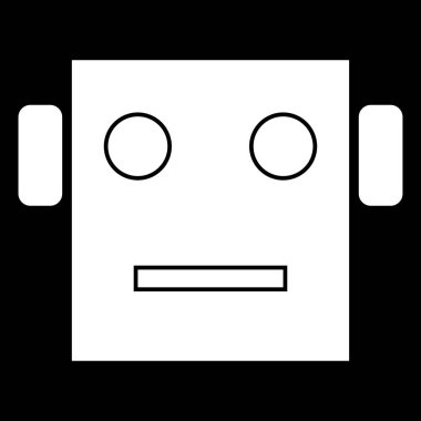 robot baş simgesi .