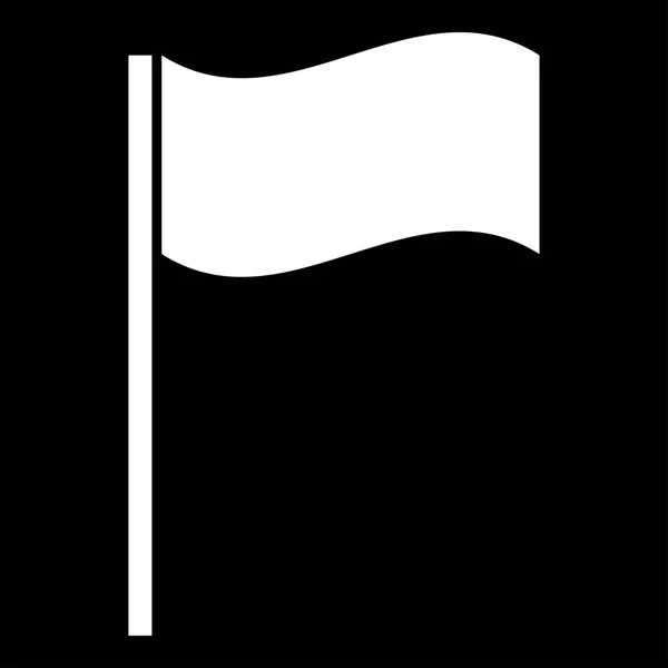 白い色の旗のアイコン . — ストックベクタ