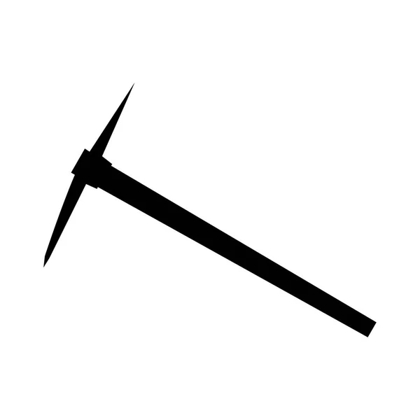 Pickaxe svart färgikonen . — Stock vektor