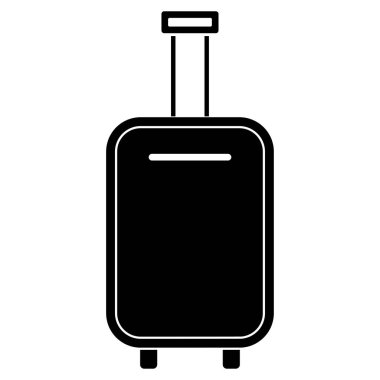 Bagaj çanta siyah renk simgesi .