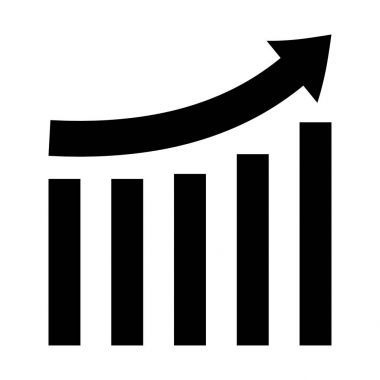 Grafik siyah renk simgesi büyüyen .
