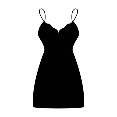 Sundress, bileşik ya da gece siyah renk simgesi .