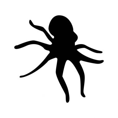 Devilfish siyah renk simgesi .