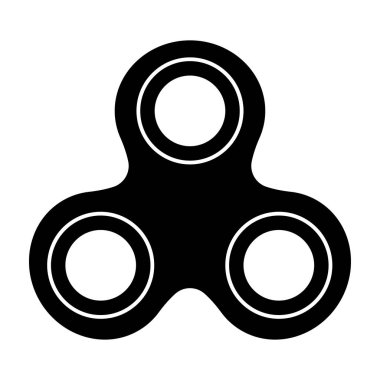 El spinner siyah renk simgesi .