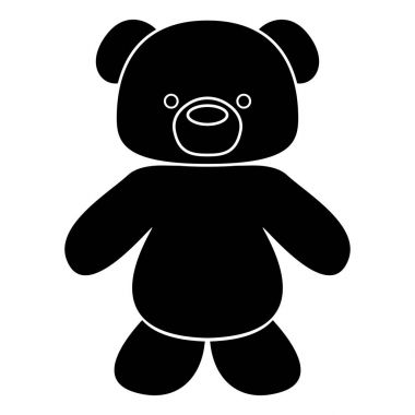 Minik ayı siyah renk simgesi .