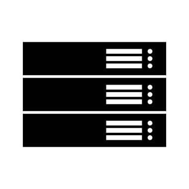 Sunucu siyah renk simgesi .