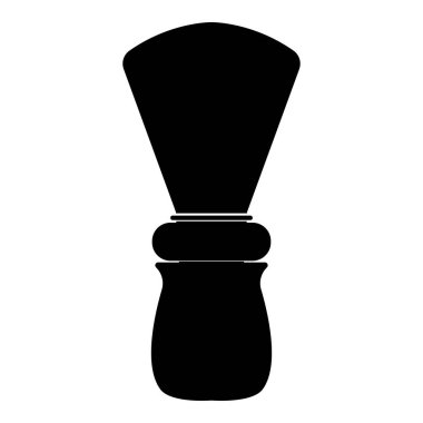 Fırça siyah renkli simge tıraş .