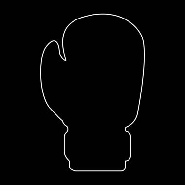 Boks eldiveni beyaz renk yol simgesi .