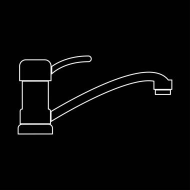 Dokunun veya musluk işareti beyaz renk yol simgesi .