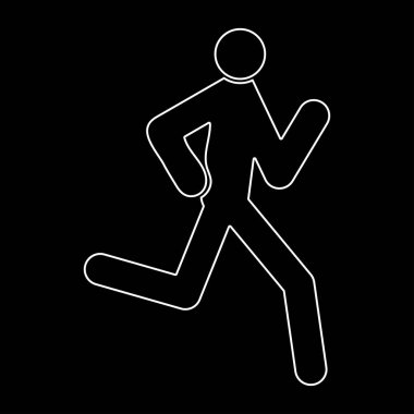 Man - sopa beyaz renk yol simgesi çalışan .