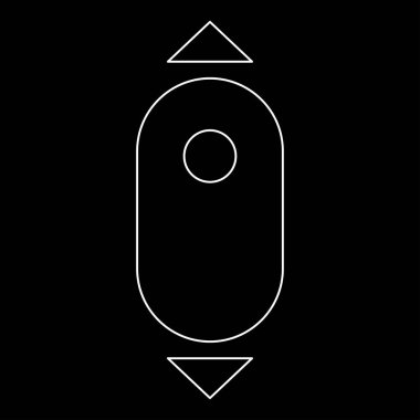 Bilgisayar fare beyaz renk yol simgesi kaydırma .