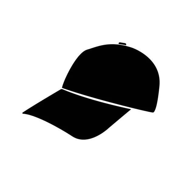 Gorra de béisbol icono de color negro  . — Vector de stock