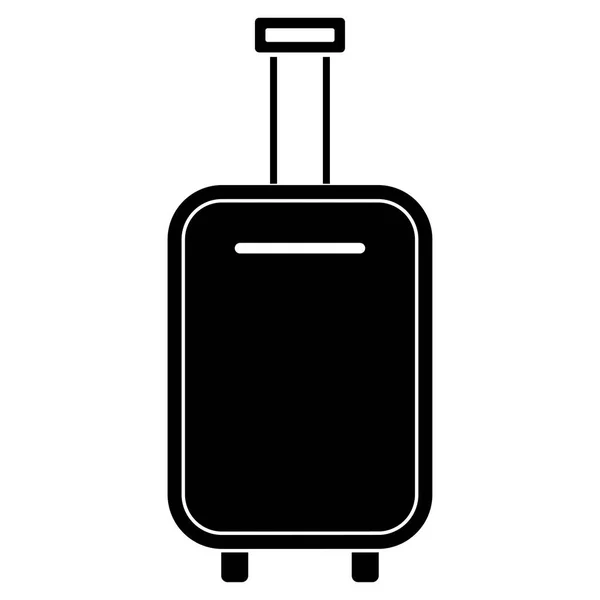 Gepäcktasche schwarze Farbe Symbol . — Stockvektor