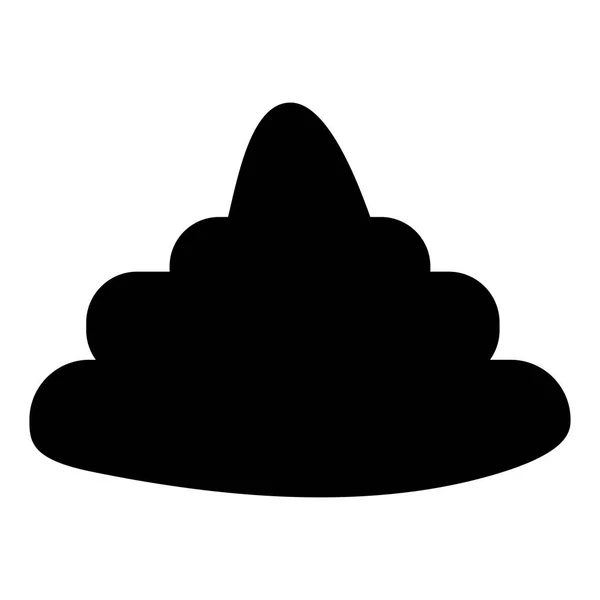 Poo icono de color negro  . — Vector de stock