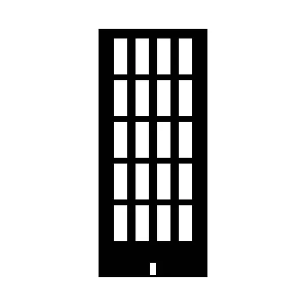 Cielo torre edificio color negro icono  . — Vector de stock