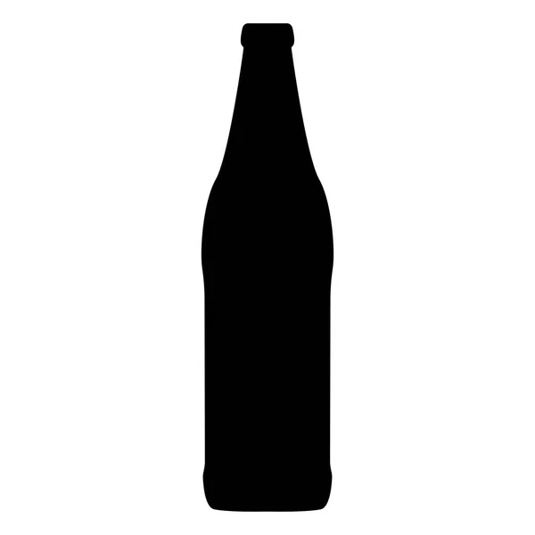 Beer bottle black color icon . — Stock Vector