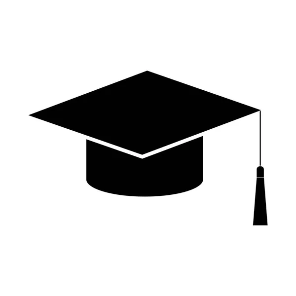 Tapa de graduación icono de color negro  . — Vector de stock