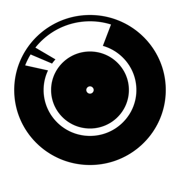 Grabación de vinilo. Retro portador de sonido icono de color negro  . — Vector de stock