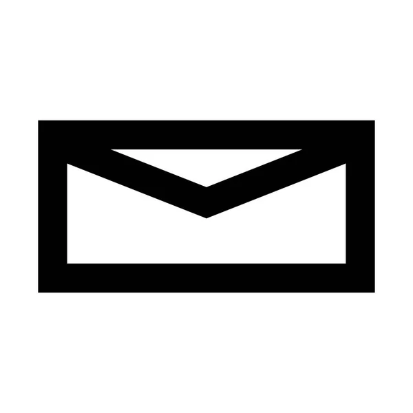 Correo icono de color negro  . — Vector de stock