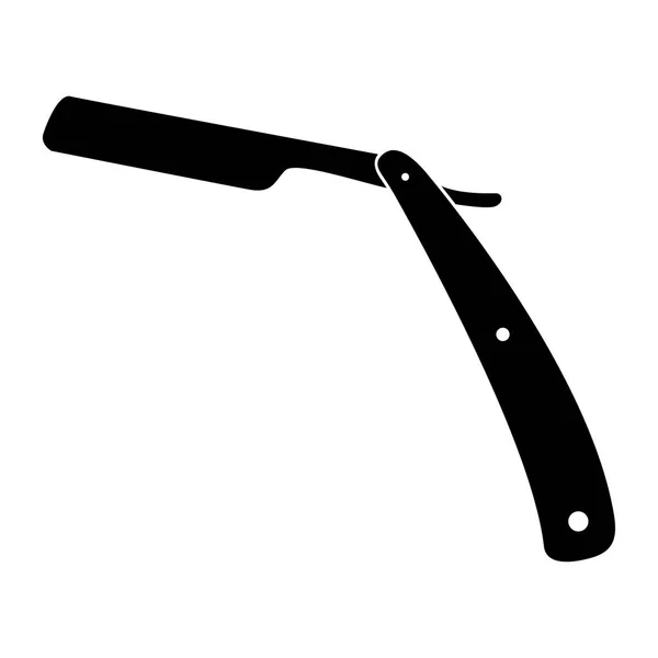 Straight razor black color icon . — Stock Vector