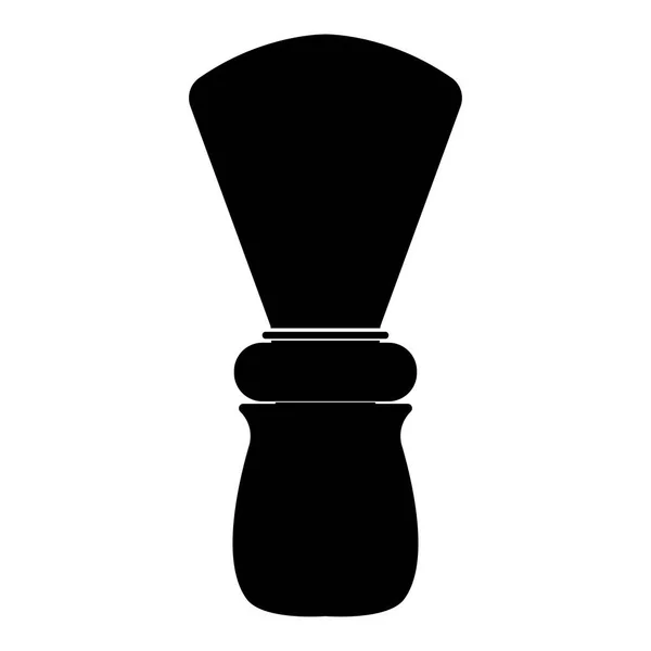 Rasierpinsel schwarze Farbe Symbol . — Stockvektor