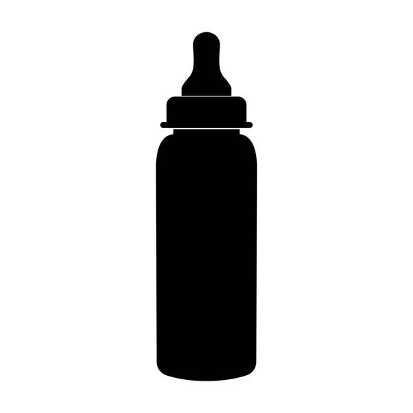 Babyflasche Symbol schwarze Farbe Symbol . — Stockvektor