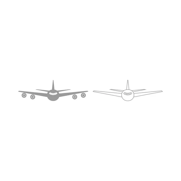 Avion l'icône de jeu gris  . — Image vectorielle