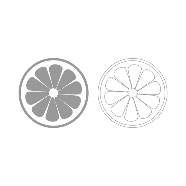 Citron skiva grå Ange ikon . — Stock vektor