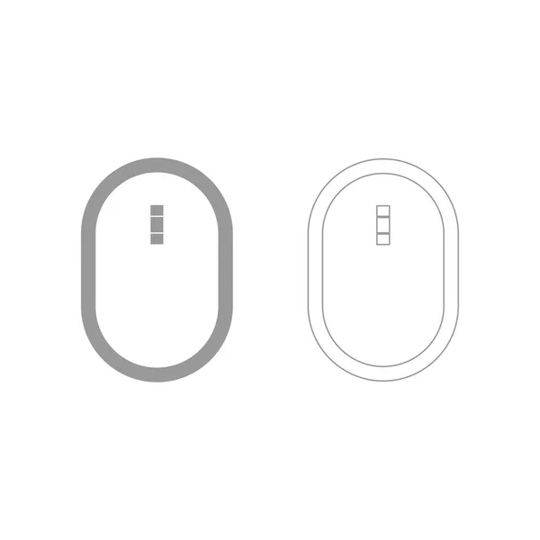Mouse ottico l'icona grigio set  . — Vettoriale Stock