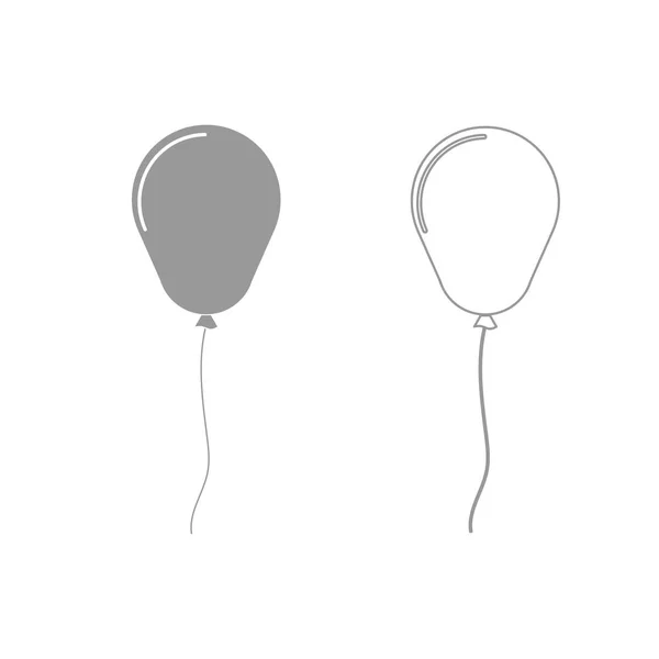 Balão o ícone de jogo cinza  . — Vetor de Stock