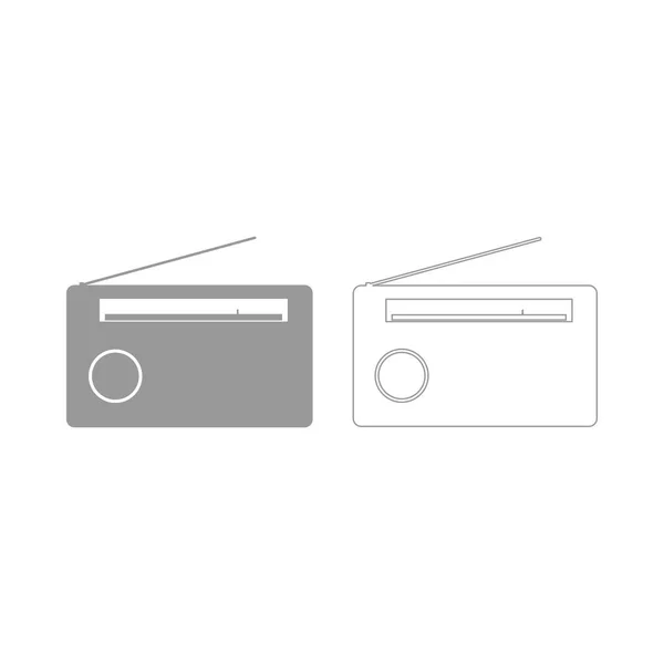 Radio l'icône de jeu gris  . — Image vectorielle