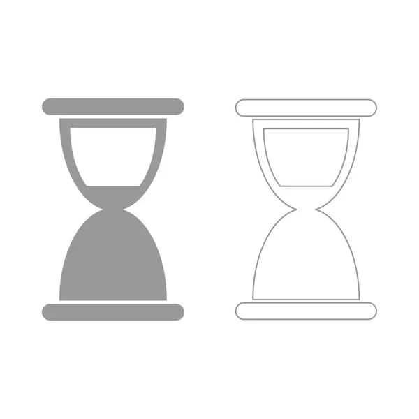 Reloj de arena el icono de conjunto gris  . — Vector de stock