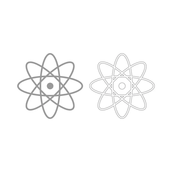 Atom το γκρι Ορίστε εικονίδιο . — Διανυσματικό Αρχείο