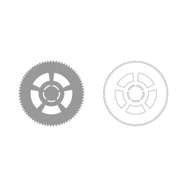 Car wheel the grey set icon . — Stock Vector