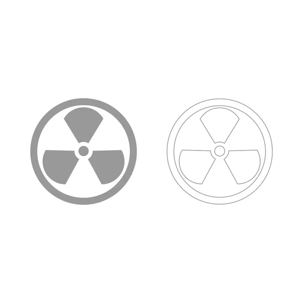 Знак радіоактивний іконка сірого набору  . — стоковий вектор
