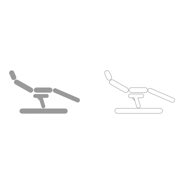 Fogorvos szék a szürke ikon készlet . — Stock Vector
