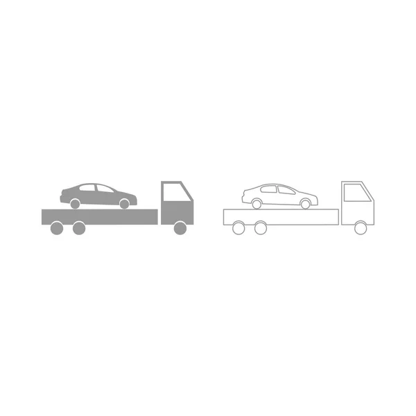 Servicio de coche el icono de conjunto gris  . — Vector de stock