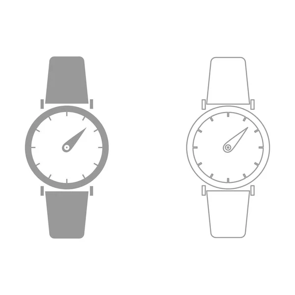 Relógio de mão o ícone de conjunto cinza  . —  Vetores de Stock