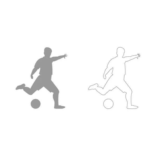 Juego de futbolista icono  . — Vector de stock