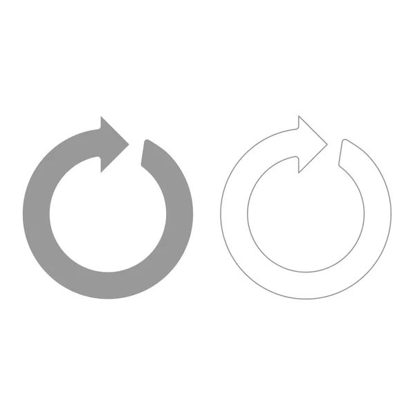 Circle arrow grey set icon . — Stock Vector