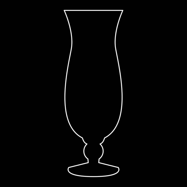 Cocktailglas witte kleur pad pictogram . — Stockvector