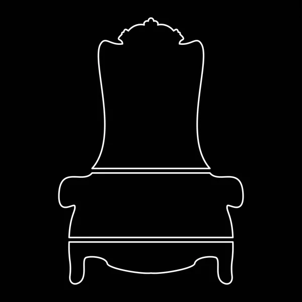Піктограма трону білого кольору  . — стоковий вектор