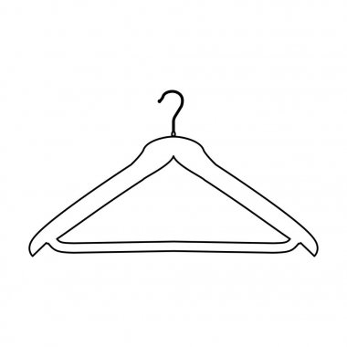 Askı siyah renk yol simgesi .