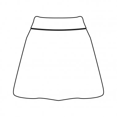 Etek siyah renk yol simgesi .