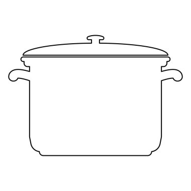 Tencere siyah renk yol simgesi .