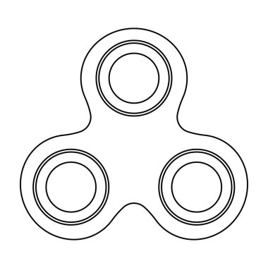 El spinner siyah renk yol simgesi .