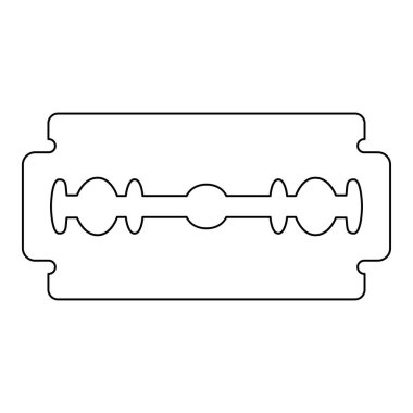 Bıçak ustura siyah renk yol simgesi .