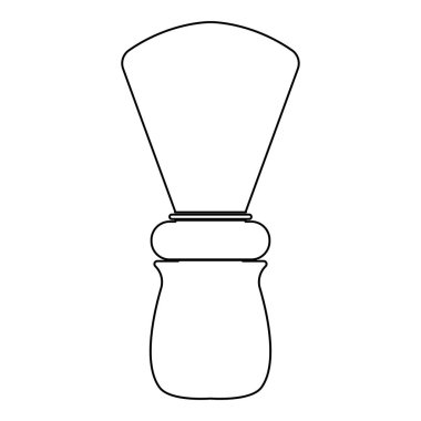 Tıraş fırçası siyah renk yol simgesi .