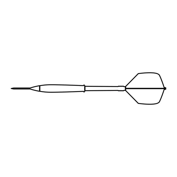 Dart arrow black color path icon . — Stock Vector