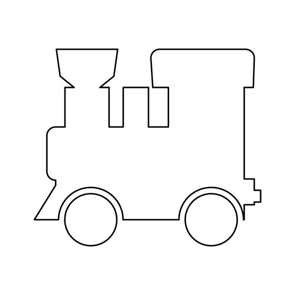 Lokomotywa parowa - pociąg czarny kolor ikony ścieżki . — Wektor stockowy
